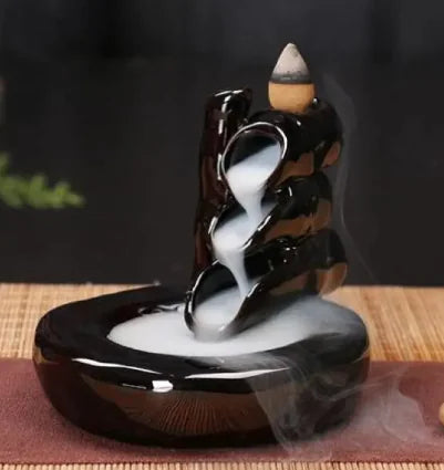 Black Ceramic Incense Burner