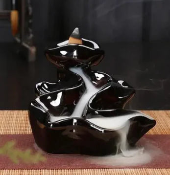 Black Ceramic Incense Burner