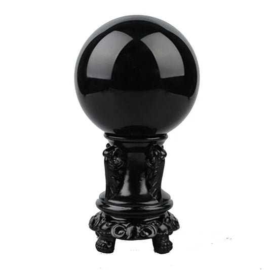 Obsidian Stone Crystal Ball Home Decoration Diviner Wedding Photography Accessory