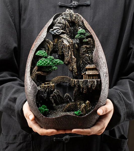 Mountain River Waterfall Incense Burner