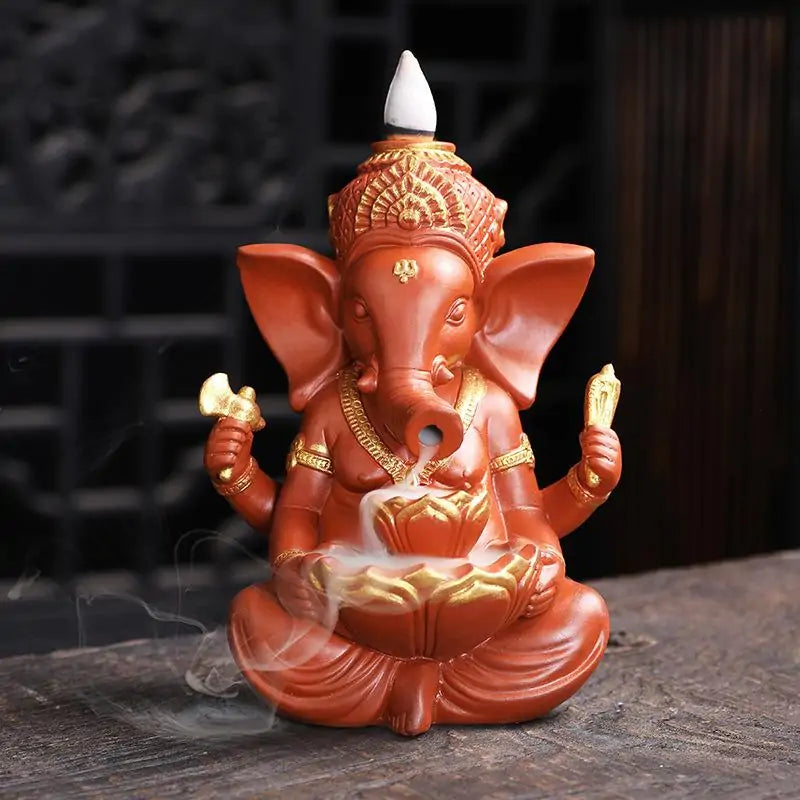 FREE SHIPPING!Ganesha Backflow Incense Burner